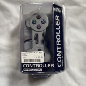 PlayStation 1 - Gray Wired Controller - Old Skool 4639